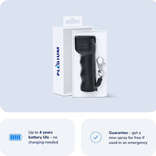 Load image into Gallery viewer, Plegium Smart Mini Pepper Spray Keychain 3-in-1 Free GPS Location Tracking Emergency Texts — Magnetic Self Defense Keychain Pepper Spray for Women and Men — GPS Pepper Spray Bluetooth, Black