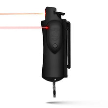 Load image into Gallery viewer, World’s Only Laser Sight Pepper Spray, Guard Dog AccuFire, Maximum Strength Self Defense Red Pepper Spray (Jet Black)