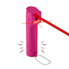 Load image into Gallery viewer, PAPASAFETY Pepper Spray Keychain Alarm for Women, 130DB Safesound Alarm, Strobe Lights, Maximum Strength Stream Pepper Gel, Rechargeable, Detachable Design, Replaceable Pepper Spray Bottle (red)