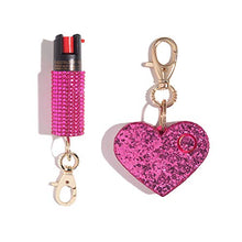 Load image into Gallery viewer, BLINGSTING Self Defense Kit - Professional Grade, Maximum Strength Pepper Spray with UV Marking Dye & Personal Safety Alarm - Pink & Pink