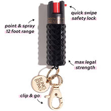 Load image into Gallery viewer, BLINGSTING Pepper Spray Maximum OC Strength Self Defense Spays for Women, 12 ft Spray Range & UV Dye