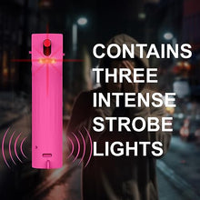 Load image into Gallery viewer, PAPASAFETY Pepper Spray Keychain Alarm for Women, 130DB Safesound Alarm, Strobe Lights, Maximum Strength Stream Pepper Gel, Rechargeable, Detachable Design, Replaceable Pepper Spray Bottle (red)