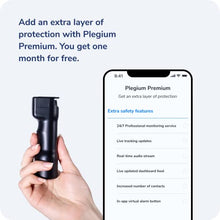 Load image into Gallery viewer, Plegium Smart Pepper Spray 5-in-1 Free GPS Location Emergency Texts Live Tracking - Self Defense Keychain Pepper Spray for Women and Men, Bluetooth, Piercing Siren, LED Strobe Light, Rainbow