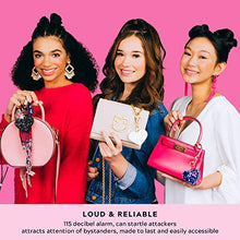 Load image into Gallery viewer, BLINGSTING Self Defense Kit - Professional Grade, Maximum Strength Pepper Spray with UV Marking Dye & Personal Safety Alarm (Black Rhinestone & Black Heart)