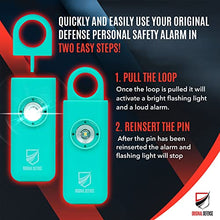 Load image into Gallery viewer, Siren Self Defense for Women - Personal Alarm for Women, Children, & Elderly - Recommended by Police - 130 dB Loud Self Defense Keychain Siren with LED Strobe Light (Mint)