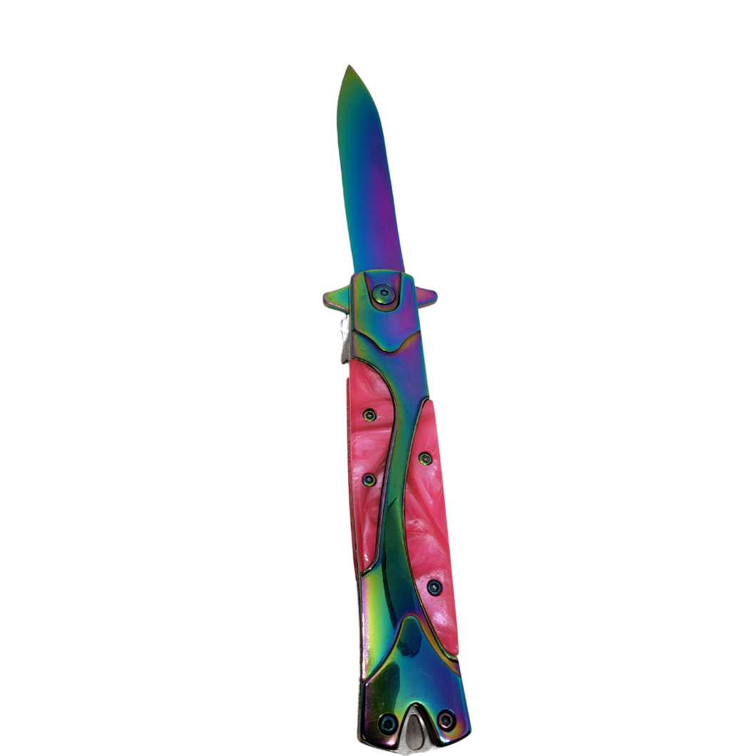 Iridescent Knife (Pink Handle)