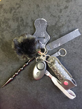 Load image into Gallery viewer, Tonya Black Bling Custom Keychain
