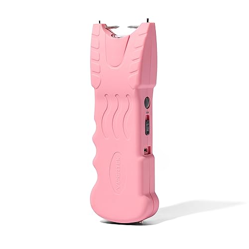 Stun Gun with Safety Disable Pin LED Flashlight, Pink