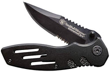 Load image into Gallery viewer, Smith &amp; Wesson Extreme Ops SWA24S 7.1in S.S. Folding Knife with 3.1in Serrated Clip Point Blade and Aluminum Handle for Outdoor, Tactical, Survival and EDC
