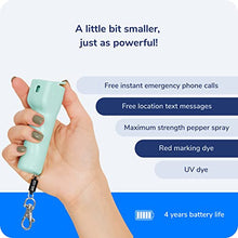 Load image into Gallery viewer, Plegium Smart Mini Pepper Spray Keychain 3-in-1 Free GPS Location Tracking Emergency Texts — Magnetic Self Defense Keychain Pepper Spray for Women and Men — GPS Pepper Spray Bluetooth, Black
