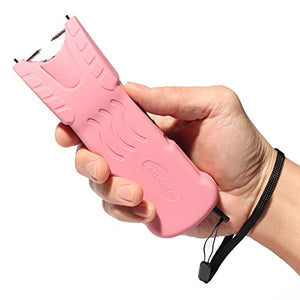 Stun Gun with Safety Disable Pin LED Flashlight, Pink