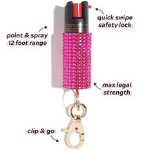 Load image into Gallery viewer, BLINGSTING Self Defense Kit - Professional Grade, Maximum Strength Pepper Spray with UV Marking Dye &amp; Personal Safety Alarm - Pink &amp; Pink
