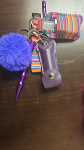Purple Marble (Striped) Self-Defense Keychain