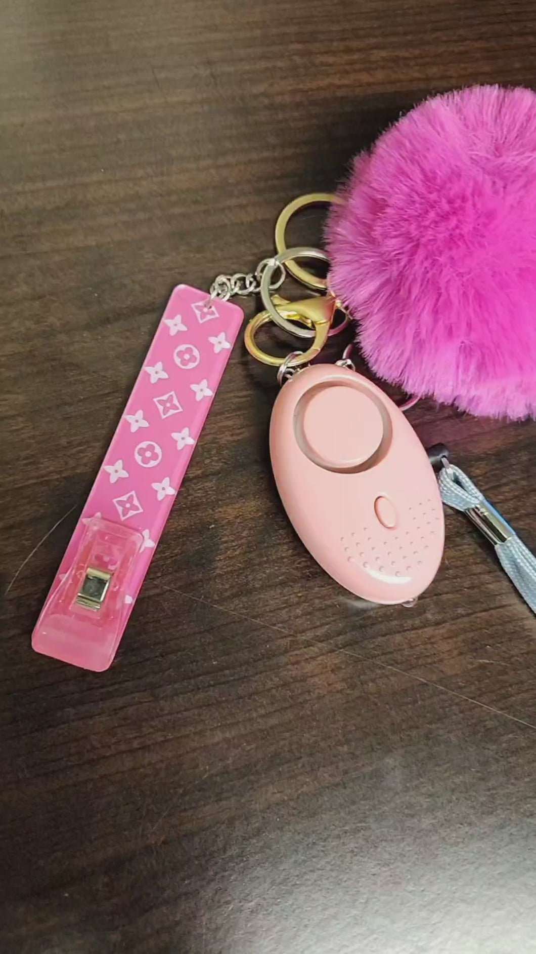 Pink LV Inspired Keychain